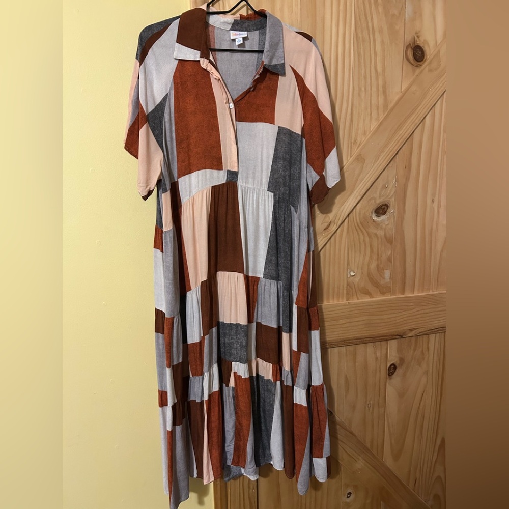 LuLaRoe Multicolor Block Maxi Dress